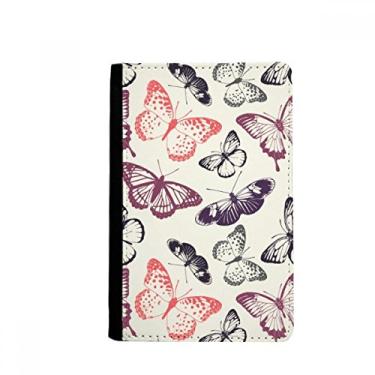 Imagem de Porta-passaporte com borboleta em fundo rosa pálido Notecase Burse capa carteira porta-cartões