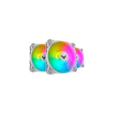 Imagem de Kit com 3 Ventoinhas ASUS Tuf Gaming TF120, 120mm, ARGB, Branco - 90DA0033-B00030