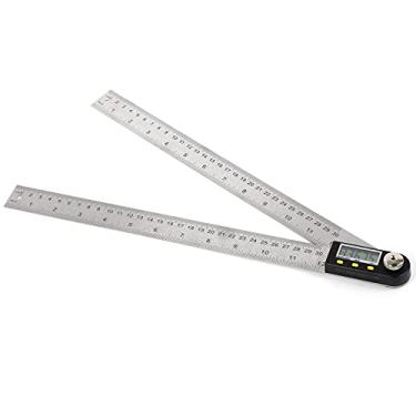 Imagem de Localizador de ângulo Digital Com Display LED Medidor Métrico Imperial de Aço Inoxidável 360 ° para Construção de Carpintaria