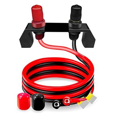 Imagem de Poste de bateria, terminais de bateria remotos adequados para Can Am X3 Polaris RZR 2 ou 4 assentos UTV ATV carro caminhões RV tratores cortador de grama barco diesel, postes de carregamento de bateria com cabo e suporte de montagem