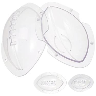 Imagem de 3 moldes de silicone para doces de plástico moldes de sabão feitos à mão moldes de sorvete de rúgbi moldes de cozimento de bolo molde de futebol moldes de tiro moldes de resina moldes de doces diy
