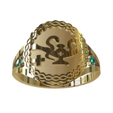 Imagem de Anel De Formatura De Enfermagem Em Ouro 18K - Vieira  Cruz Joias, 14, 