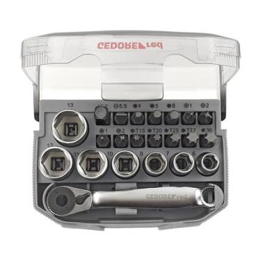 Imagem de Jogo Kit Soquete Sextavado bits 1/4 Pol 23 peças Gedore Red R49005023