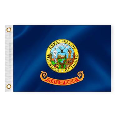 Imagem de Bandeira náutica de barco do estado de Idaho, 30,5 x 45,7 cm, dupla face, 3 camadas, identificação, bandeira marítima, nylon, pequeno iate, vela, pontão, barco, quadriciclo, caminhão, jipe,