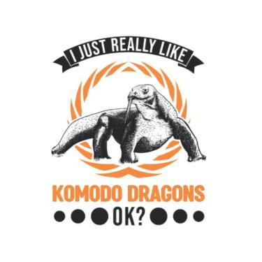 Imagem de Notebook With Komodo Dragon: I Just Really Like Komodo Dragons / 6x9 Inches / 120 graph Sites