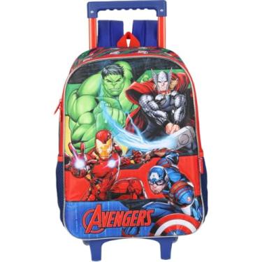 Imagem de Mochila com Rodinha, Avengers, Grande, Azul com Alça, Luxcel