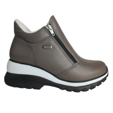 Imagem de Bota Lanin Napa Cinza Peluciada Com Lã Pelinhos Tênis (Cinza, BR, Adulto, Numérico, 34)