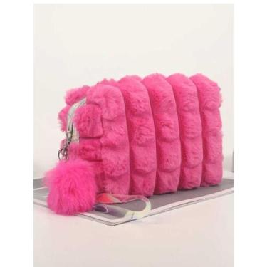 Imagem de Nécessaire Pelúcia Estojo Maquiagem Mini Bolsa - NoBrand, Pink