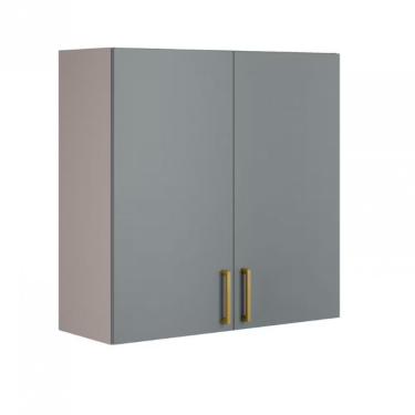 Imagem de Armário Aéreo Duplo Itatiaia Essence Com 2 Portas, 2 Prate Fendi-gris