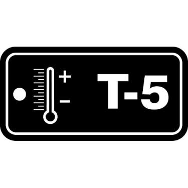Imagem de Accuform Etiqueta padrão de fonte de energia TDF805VPE Plastic"T-5 Thermal", 3,5 cm L x 7,6 cm C, branco em preto