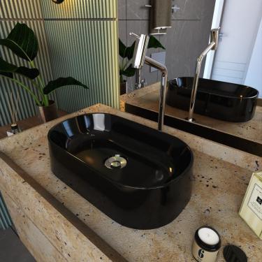 Imagem de Cuba Apoio Oval Laila O42w Preto