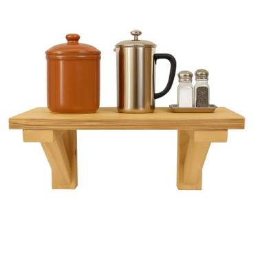 Imagem de Prateleiras Suporte Em Madeira Multiuso Para Decoração 28x14