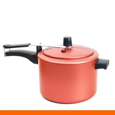 Imagem de Panela de Pressão 4,5 Litros Antiaderente Teflon – Fechamento Interno Seguro e Resistente Selo INMETRO (Cereja)