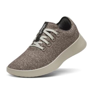 Imagem de Allbirds Tênis feminino de lã Runner Go, respirável de lã merino, Marrom rústico (sola cinza desgastada), 34