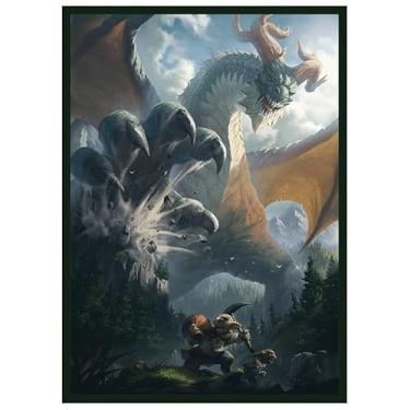 Imagem de Fantasy North - Dragon Series - 100 capas de cartas TCG foscas texturizadas - Serve para Pokémon Magic MTG Commander e outros jogos de cartas - Capas de baralho (159)