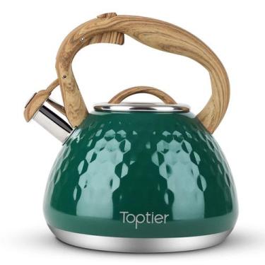 Imagem de Chaleira de chá Toptier Whistling 2,7 L em aço inoxidável de qualidade