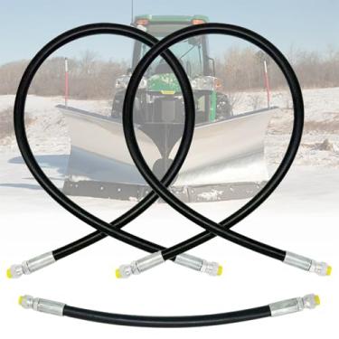 Imagem de Kit de mangueira de arado de neve resistente 1/4x42 e 1/4x16 Western 56616 56617 Fisher 56591 56592