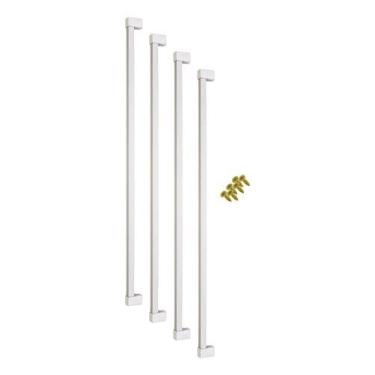 Imagem de Kit 4 Puxador 480mm Plástico Móveis Gaveta Armário Roupeiro Fosco / Cr