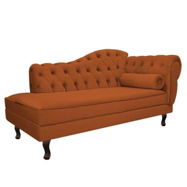 Imagem de Diva Recamier Diana 130Cm Lado Esquerdo Suede - Amarena Móveis Cor Terracota