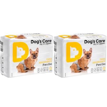 Imagem de Kit Fralda Higiênica Descartável Dog's Care Para Cachorro Macho P 24 unidades