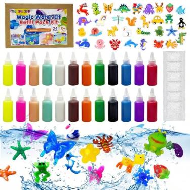 Imagem de Magic Water Elf Toy Kit Refil, Aqua Fairy Water Gel Refil, Waters Pets, DIY Kit de artesanato de verão DIY, presentes de aniversário e lembrancinhas de festa para meninos e meninas (24 frascos: 12