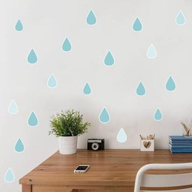 Imagem de Adesivo Destacável Gotas - Várias Cores - TaColado., Azul