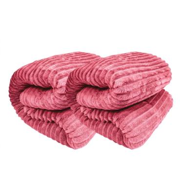 Imagem de Manta Cobertor Casal Corttex Luster Canelada 180x220cm Microfibra Antialérgico Super Macio Premium