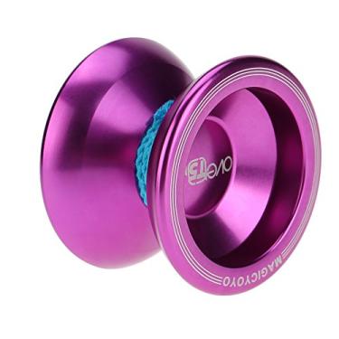 Imagem de Professional Magia Yoyo T5 Overlord liga de alumínio do metal Yoyo Bola 8 KK Rolamento com cordas para Purple Crianças