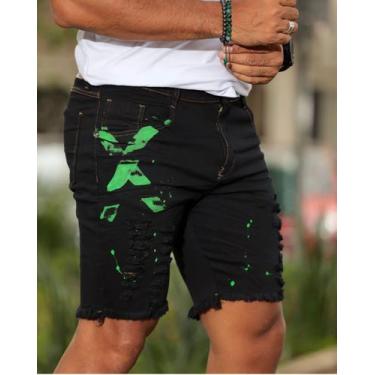 Imagem de Bermuda Jeans Masculina Soul Rock Pigmentado X