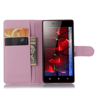Imagem de Capa carteira Lenovo Vibe Shot /Z90, capa carteira flip de couro PU premium com compartimento para cartão, suporte e fecho magnético [capa interior à prova de choque de TPU] Compatível com Lenovo Vibe