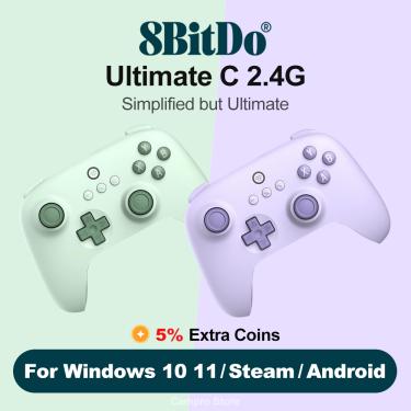 Imagem de 8Bitdo ultimate C 2.4G PC Gamepad controle PC wirelees de jogos sem fio para Steam PC  janelas 10