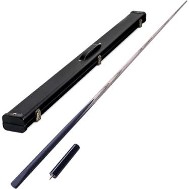 Imagem de Taco de sinuca, tacos de bilhar de sinuca 143 cm, com caixa de armazenamento, bom equilíbrio e peso, para bares de piscina, clubes e jogadores de bilhar, com acessórios de extensão (pontas de 11 mm,