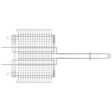 Imagem de Grelha Multiuso Churrasco em Aço Inox 70,2 X 31,5 Cm