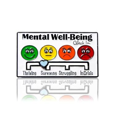 Imagem de lianiser Broche de bateria social - Pin de lapela deslizante criativo My Social Battery, ferramenta de gravação de humor, divertida, interativa, esmalte, alfinete, emocional, 7 dias por semana, joias