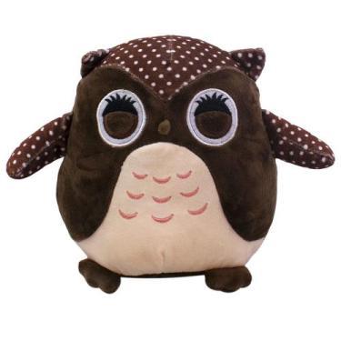 Imagem de Coruja Marrom Com Pintas Brancas 26cm - Pelúcia - Foffy