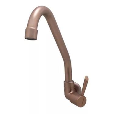 Imagem de Torneira Bica Móvel Lavatório Parede Alta Cobre C61 1/2-1/4 Dn15 3096 