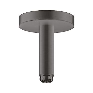 Imagem de AXOR 26432341 Tubo de extensão ShowerSolutions para montagem no teto, 10 cm em braço de chuveiro cromado preto escovado