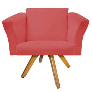 Imagem de Poltrona Cadeira Decorativa  Win Base Giratória Sala de Estar Recepção