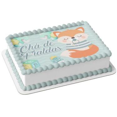 Imagem de Papel arroz comestível para bolo aniversário festa comemoração chá de 