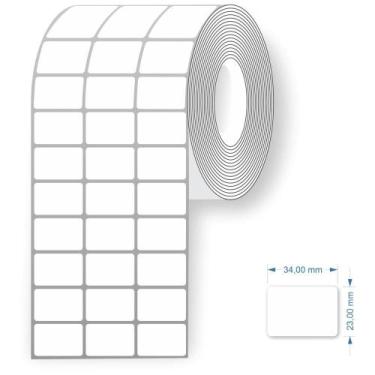 Imagem de Etiqueta para Código de Barras Couchê 34X24X30M 3 Carreiras - Grespan