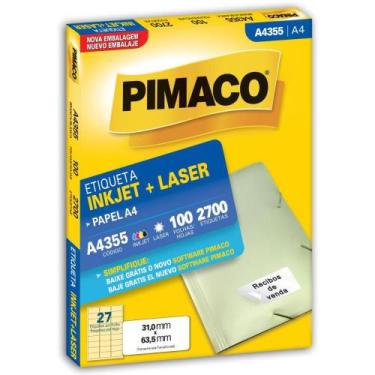 Imagem de Etiqueta A4 A4355 100 Folhas 31,0 X 63,5 MM Caixa com 2700 Unidades pa
