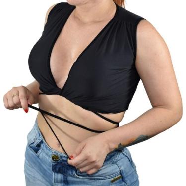Imagem de Blusinha Decotada Use Na Academia Frete Imediato Todo Brasil - Z40 - F
