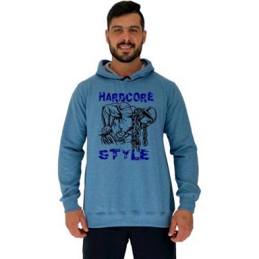 Imagem de Blusa Moletom Com Touca MXD Conceito Hardcore Style, GG, Azul claro, M