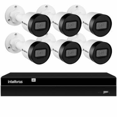 Imagem de Kit 6 Câmeras de Segurança Bullet Intelbras Full HD 1080p VIP 1230 B G4 + NVR Intelbras Digital Video 8 Canais Recorder NVD 1408 4K (Pai) (1TB)