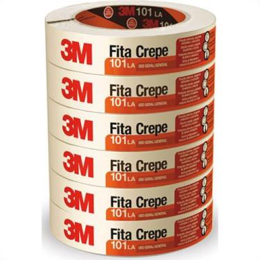 Imagem de Fita Crepe 3M 18Mm X 50Mt - Kit C/6 Unidades