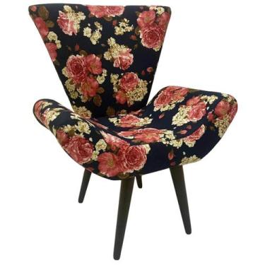 Imagem de Poltrona Decorativa Pé Palito Marinho Imperial Impermeável - Sua Casa 