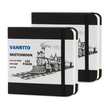 Imagem de Caderno de Esboços VANRTTO - Capa Dura, 120 Páginas, 200gsm, 8x8cm