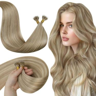Imagem de Extensões de cabelo Nano Bead LaAvoo Highlight Blonde 18 polegadas