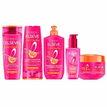 Imagem de Elseve Liso dos Sonhos Kit - Shampoo + Condicionador + Máscara Capilar