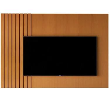 Imagem de Painel Boto 180cm para TV até 70 Polegadas Ripado com LED JB Bechara Cor Nature